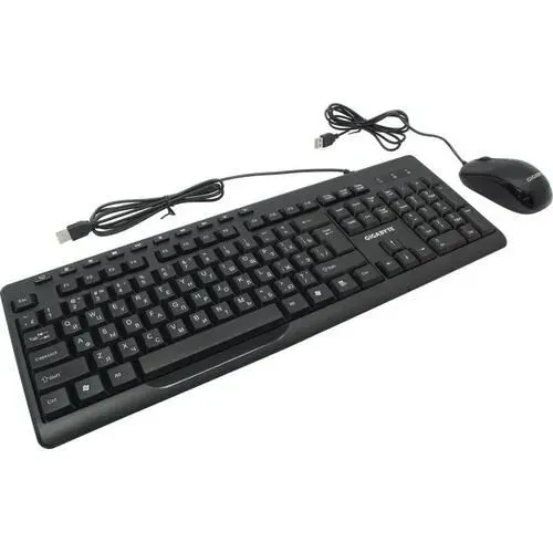 Комплект клавиатура + мышь Gigabyte , проводные GK-KM6300 RU (USB, 1.5м), 1000dpi, (20) (551179)