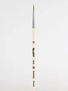 Roubloff Кисть 1010 № 1,5 круглая колонок для рисования (акварель, гуашь, масло, темпера), короткая ручка