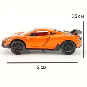Машинка металлическая 1:36. Lamborghini. Световые и звуковые эффекты, инерционный ход, двери и капот открываются, длина - 12 см.