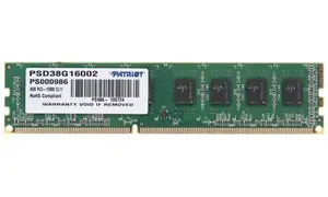 Patriot Memory Оперативная память Signature PSD38G16002 DDR3, 1600 МГц, 1 x 8 ГБ (PSD38G16002)