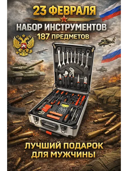 New Epoch Набор инструментов автомобильный 187 на 1 4, 1 2
