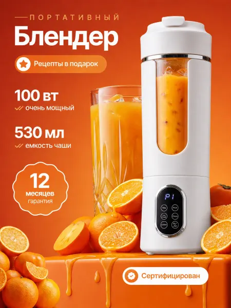 Портативный блендер бутылка для смузи и коктейлей 2 в 1