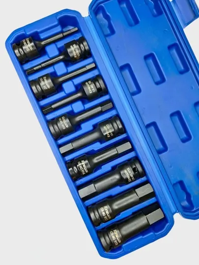 Набор бит-головок ударных 1/2" шестигранных, 10 шт. (Н6 - Н19)