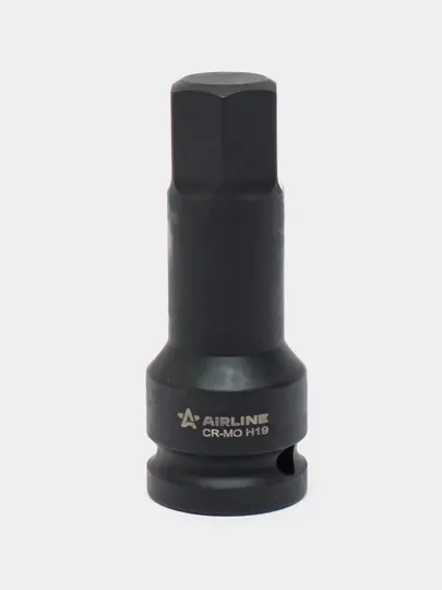 Головка ударная торцевая 1/2" DR внешний шестигранник, H19 L=78 мм, ATAS016