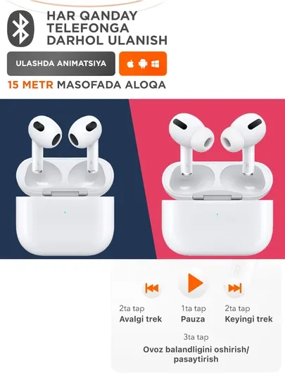 Беспроводные наушники Pods Pro air, AirPods Pro 2, Pods 3, 1 + 1 штук
