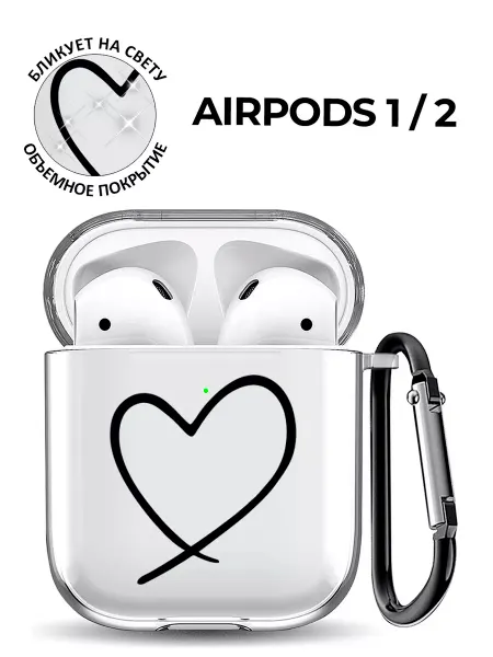 Bestluck Чехол для наушников Apple Airpods 1, 2 с 3D принтом рисунком