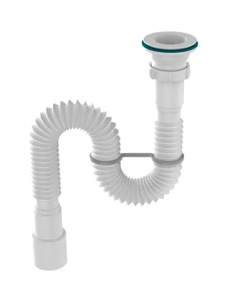 Aquant гофрированный сифон 1 1/2"x40/50, с пластиковой решеткой (PF103-60-MR)