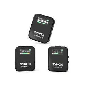 SYNCO G2A2 MAX, микрофон беспроводной петличный , с памятью, дисплеем, для фотоаппарата, телефона, компьютера (2 передатчика c памятью 8 Гб, 1 приёмник)