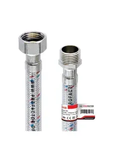 Подводка для воды ProFactor 1/2"х0.8 м, г-ш, нержавеющая сталь и полимер