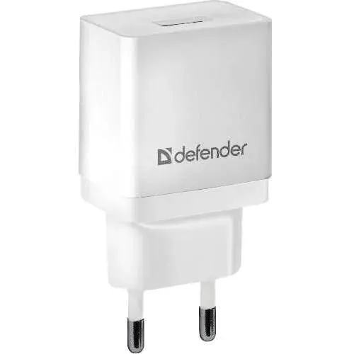 Сетевое зарядное устройство Defender EPA-10 зарядка 2.1А USB-порт чёрная