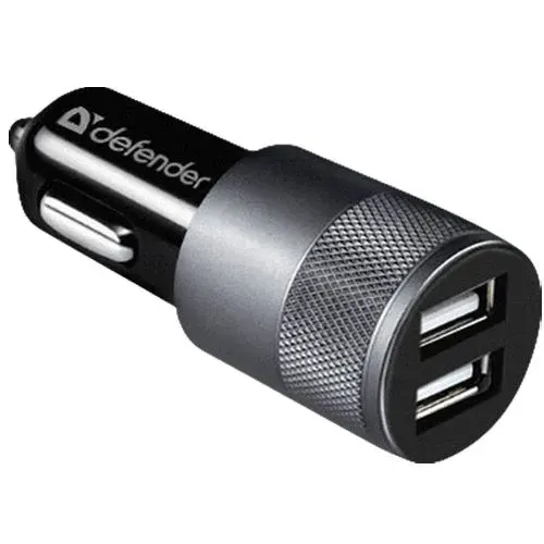 Автомобильное зарядное устройство Defender UCA-21 2 USB-порта 2.1А,чёрная