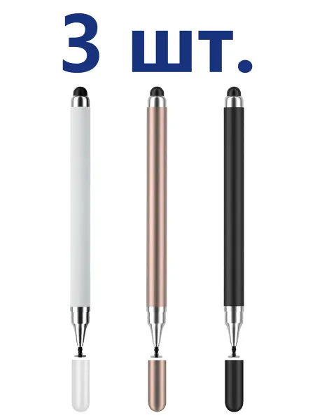 Espougle 5шт Стилус 2 в 1 разноцветного универсальный для смартфонов