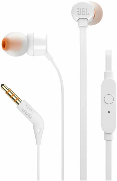 Наушники JBL проводные белые 1.2 м (JBLT110WHT)