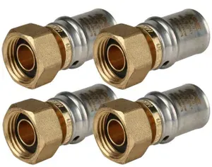 SFP-0016-001220 STOUT Переходник с накидной гайкой 1/2"х20 для металлопластиковых труб прессовой 4шт