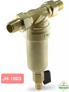 Фильтр 1/2" TIM (нар-нар) самоочищающийся в МЕТАЛИЧЕСКОМ корпусе для гор. воды