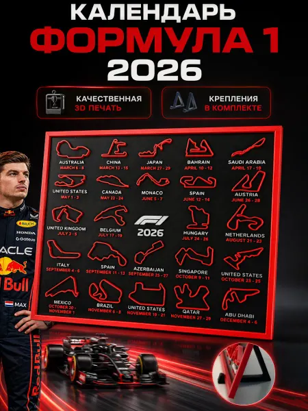 Календарь гонок F1, формула 1 2026 год
