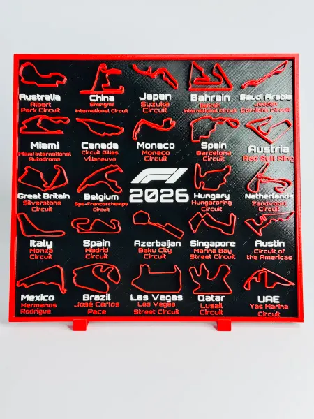 Календарь Формула 1 2026 Объемный календарь 2026 Formula 1