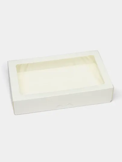 Белая коробка 20x12x4 см, упаковочная, прямоугольная форма, 1/5/10 шт