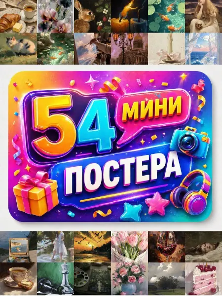 У Денчика Минипостеры 54 шт Эстетика Живопись -