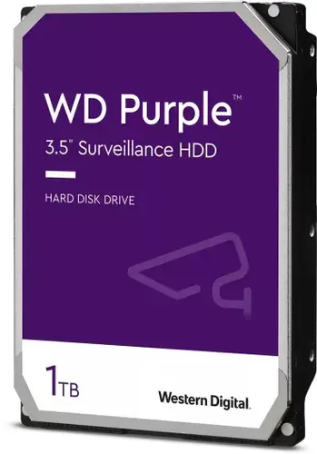 Western Digital 1 ТБ Внутренний жесткий диск, 3.5", SATA III 6 Гбит/с (WD10PURZ)