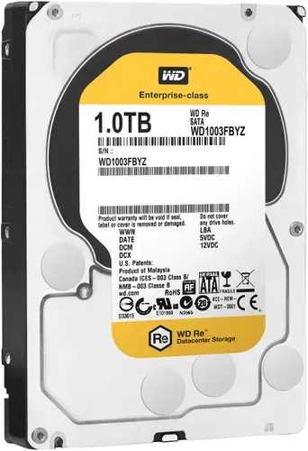 Western Digital 1 ТБ Внутренний жесткий диск, 3.5", 7200 об/мин, SATA III (WD1003FBYZ)