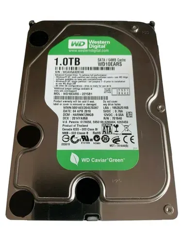 Western Digital 1 ТБ Внутренний жесткий диск, 3.5" (WD10EARS)