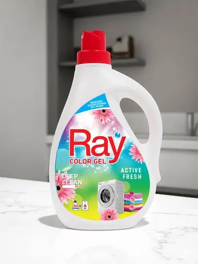 Жидкий стиральный гель порошок RAY product производитель NURgel, 3 и 1.5 литров