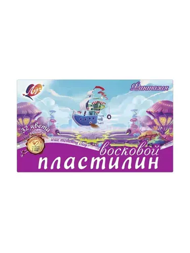Луч Пластилин восковой Фантазия, 32 цвета, 620 гр, 1 уп