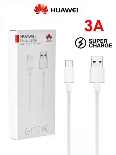 Кабель Huawei Data Line, CP-51, USB Type-A - USB Type-C, 3A, 1м, белый