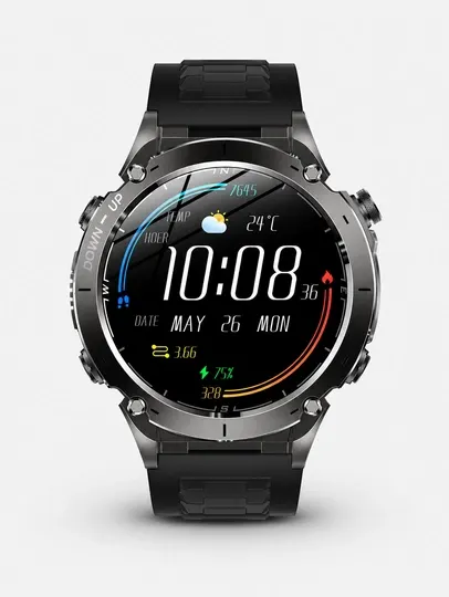 Смарт-часы с GPS, AMOLED 1.43”, IP68/3ATM, звонки, металлический корпус, Bluetooth