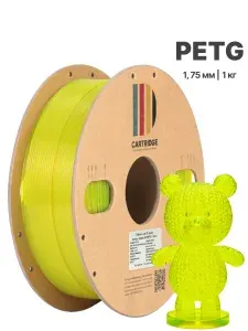 PETG CartriDge 1.75 мм 1 кг пластик для 3D печати, зеленый флуоресцентный