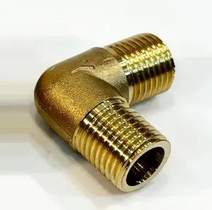 Уголок для компрессора резьба наружная 1/4" латунь, 1 штука