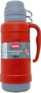 Термос для чая 1,8л THERMOS PICNIC 40 Series Red, красный, пластик (THERMOS 674159)