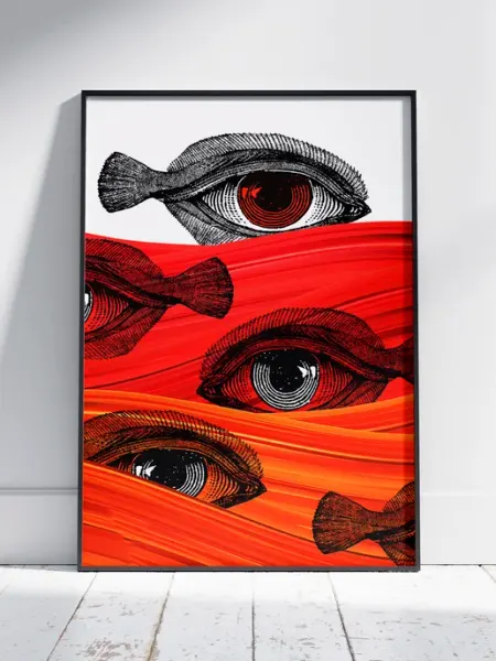 HEAVEN POSTER Плакат Абстрактное Искусство (Монотипия 1) A3 42x30 см