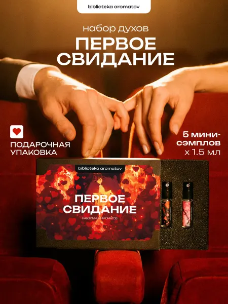 Библиотека ароматов Духи набор пробников "Первое свидание" 5 ароматов по 1,5 мл
