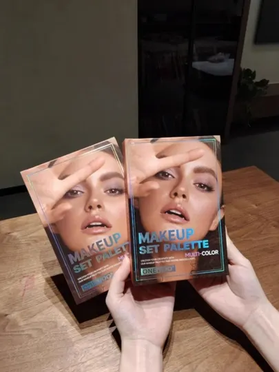 Наборы декоративной косметики 5/1, в виде книги, тени, помада, консиллер, хайлайтер и румяна