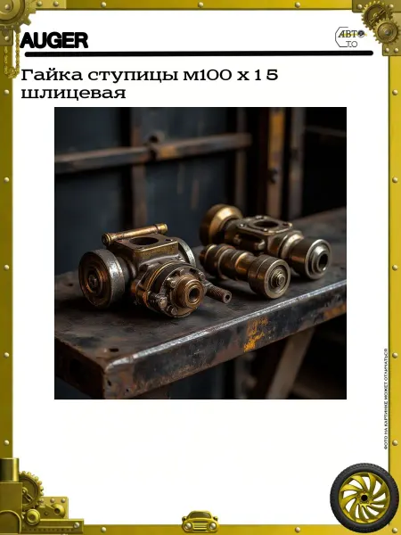 Auger Гайка ступицы м100 х 1 5 шлицевая