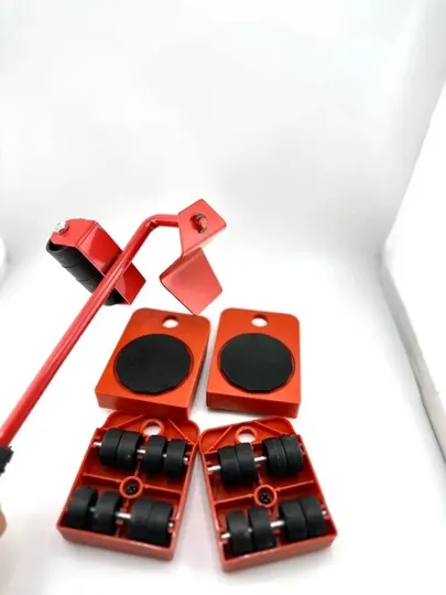 Домкрат для перемещения мебели 5 в 1, набор furniture lifter с роликами