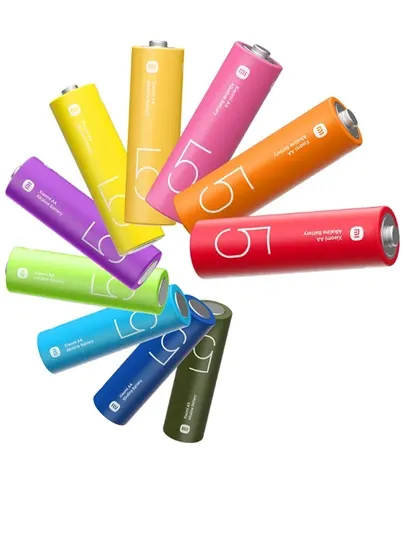 Батарейки Xiaomi Rainbow AA большие пальчиковые, комплект 10 штук, 1,5 В
