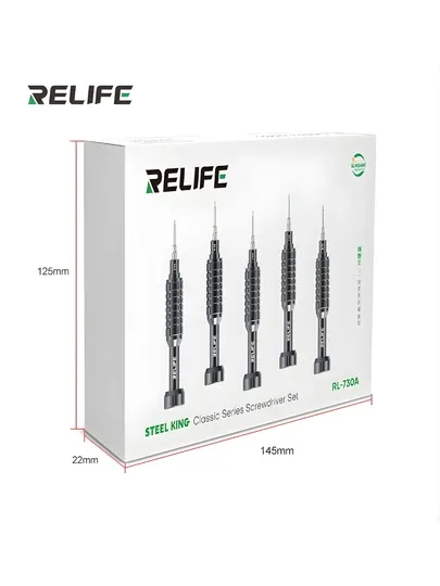 Набор магнитных отвёрток RELIFE RL-730A, 5 в 1, для электроники и телефонов