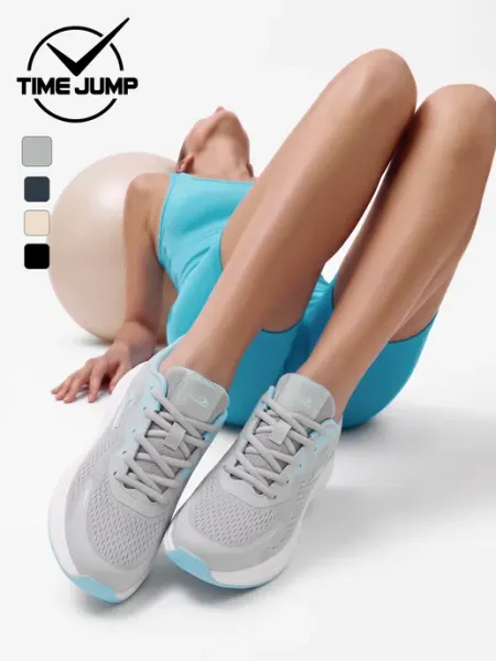 TimeJump Кроссовки женские серые спортивные дышащие для бега летние