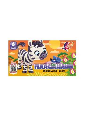 Луч Пластилин Zoo, 6 цветов, 90 гр, 1 уп
