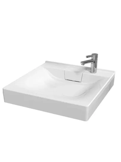 Раковина 1МАРКА LAUNDRY 600×600 — над стиральной машиной, Polytitan, белая