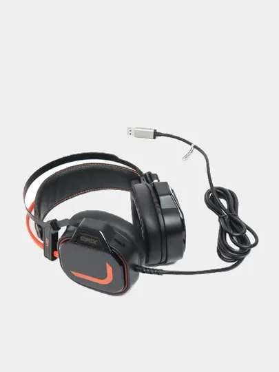 MORADI V10 USB 7.1 игровые проводные жёлтые наушники