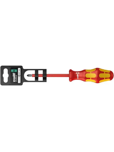 WERA Отвёртка диэлектрическая крестовая, PH 1 x 80 мм WE-100