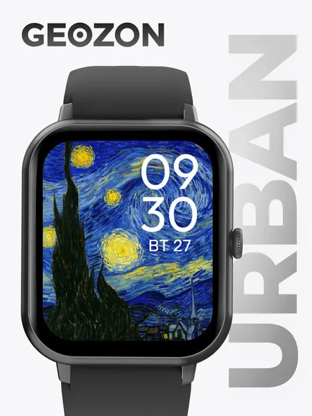 Смарт-Часы GEOZON Urban TFT, экран 1.83", защита IP67, черные
