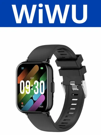 WIWU Smart Watch 1.83" HD дисплей, мониторинг пульса, SpO2 и сна — умные часы