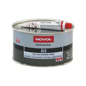 NOVOL Alu Aluminium Автомобильная шпатлевка с алюминиевым наполнителем (автошпатлевка новол) 1,8 кг. с отвердителем