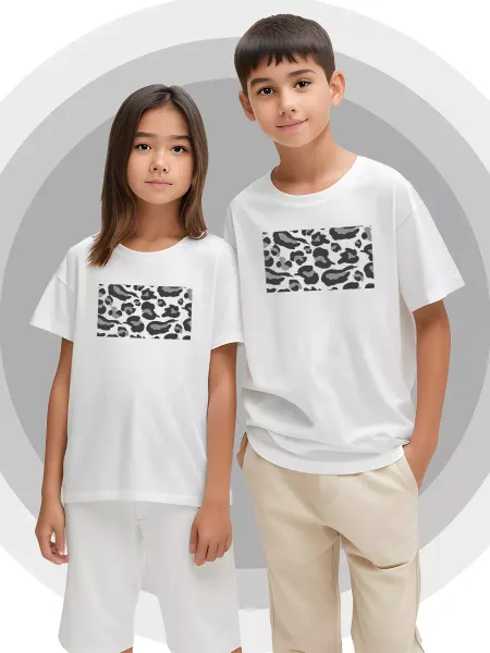 Printech Kids Футболка детская Полоски зебра леопардовый принт