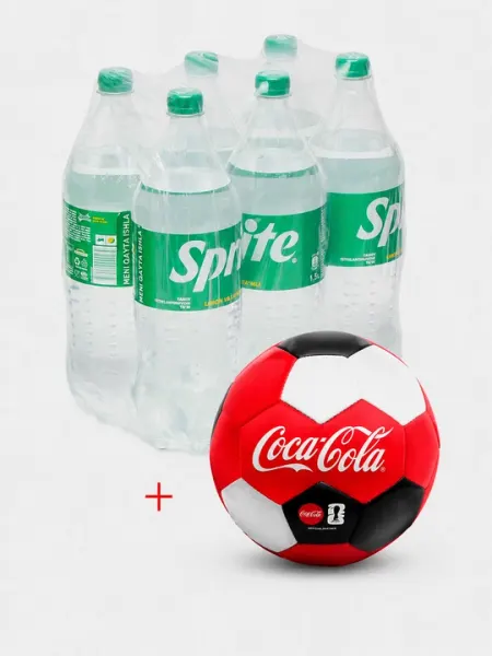 Купи Sprite 1,5 л (6 шт.) и получи в подарок фирменный мяч от Coca-Cola
